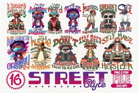 Download Street Style T-shirt Designs Bundle - Tree Collection