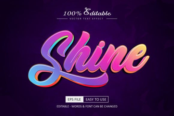 Download Shine Text Effect Editable Glossy Text S - Premium Resources
