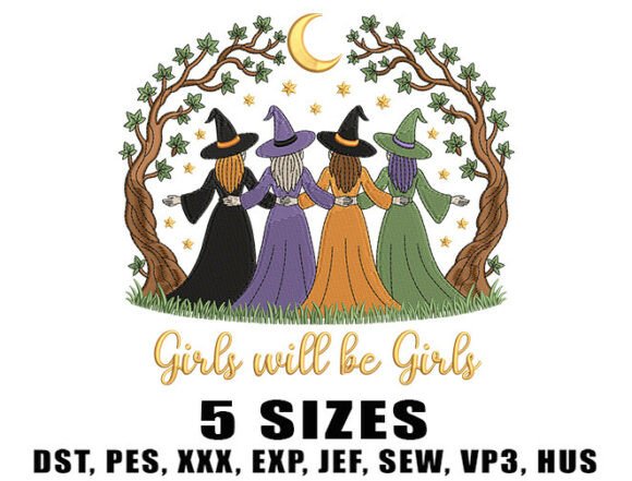 Download Forest Magic Witch Embroidery Design - Magic Collection