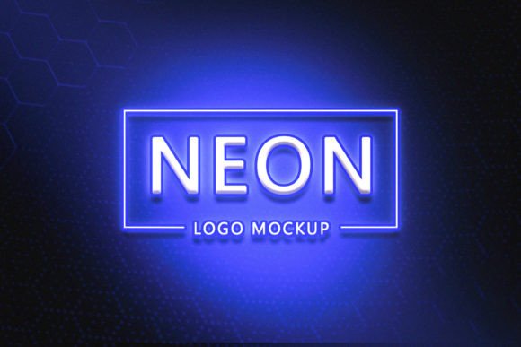 Download Neon Logo Mockup - Logo mock Collection