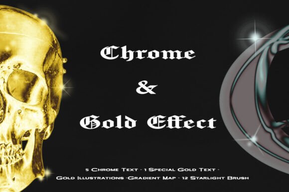 Download Chrome and Gold Photoshop Action - Premium Resources