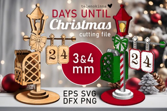 Download Days Until Christmas |Street Lamp SVG - Tree Collection