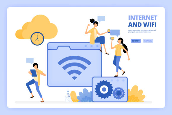 Download People Use Fast Internet, Cloud and Wifi - Internet Collection
