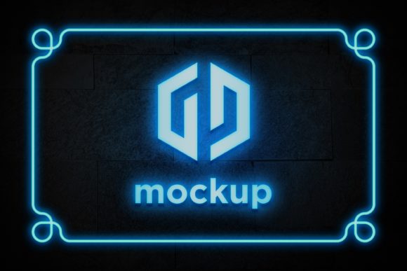 Download Neon Logo Mockup - Logo mock Collection