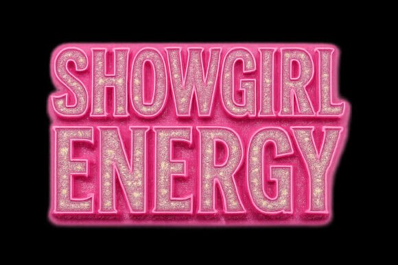 Download Showgirl Energy Neon Glitter PNG - Premium Resources