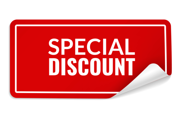 Download Special Discount. Red Rectangular Sticke - Special Collection