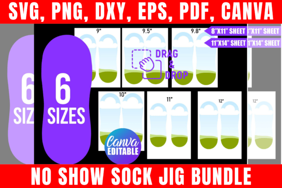 Download No Show Sock Jig Editable Canva Bundle - Show Collection